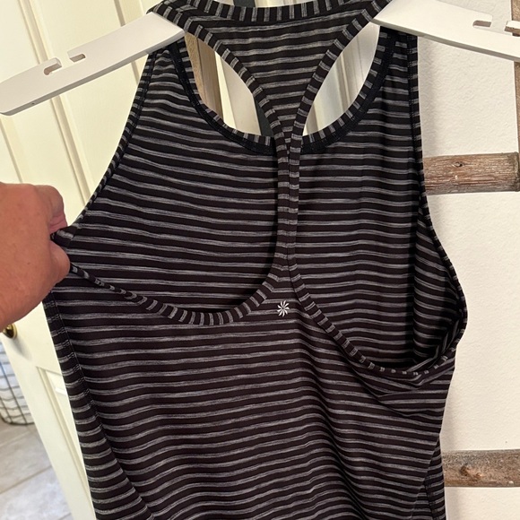 Athleta Charcoal and Black Striped Tank Top - Picture 4 of 5